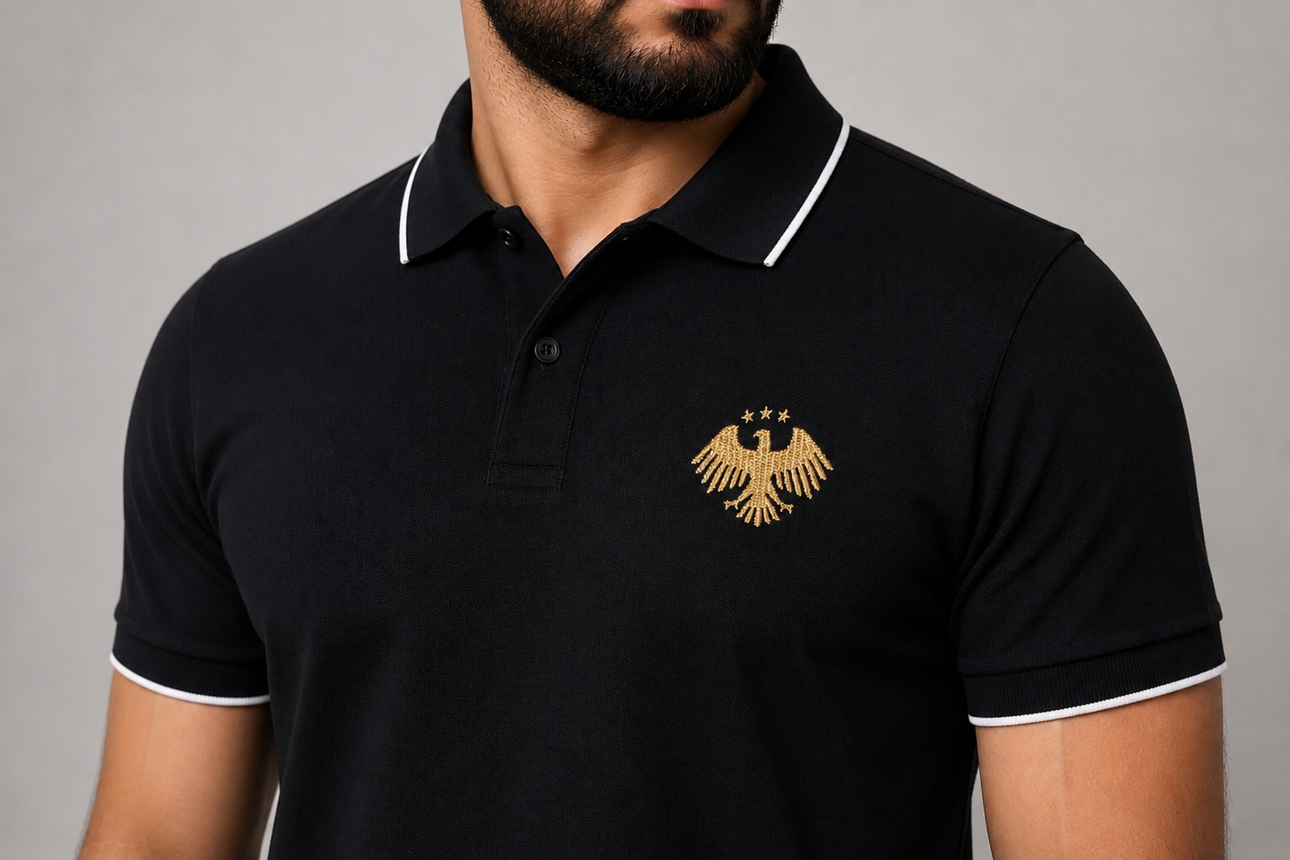 Polo-Shirt mit Syrischem Adler | Arabische Premium Streetwear